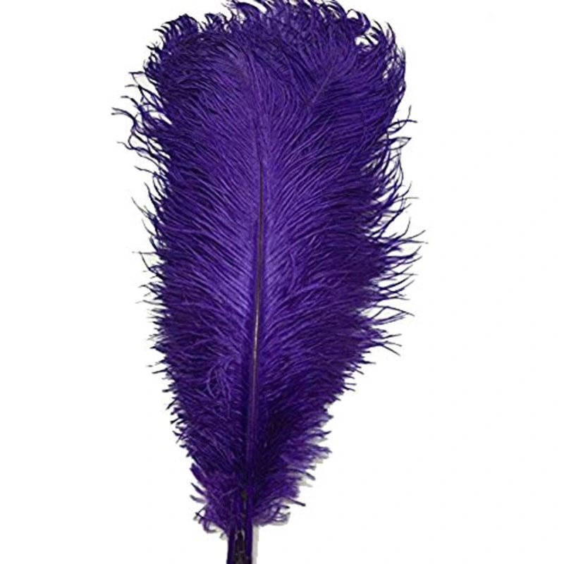 ADAMAI 10PCS Natural 15.7-17.7inch Ostrich Feathers Plume for Wedding Centerpieces Home Decoration (Purple)