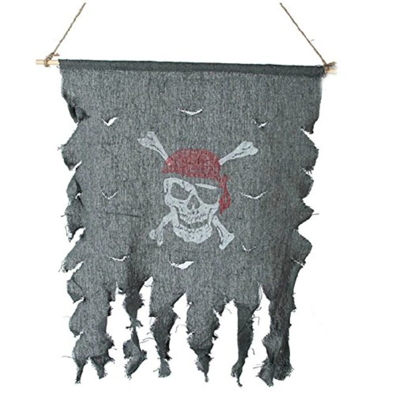 Halloween Bar decoration pirate flag skull crossbones ghost door curtain flag Ghost curtain Ghost Flag